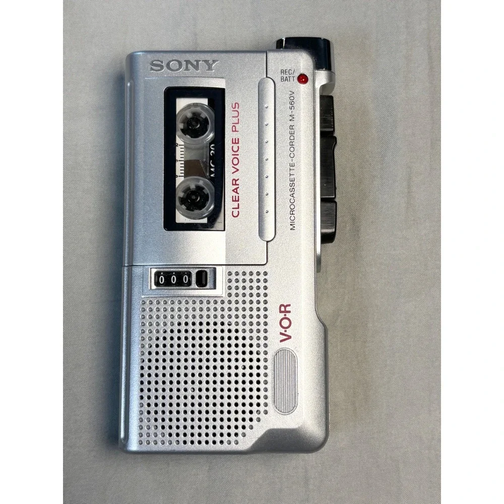 Sony M-560V Microcassette Corder Voice Recorder Silver * parts only